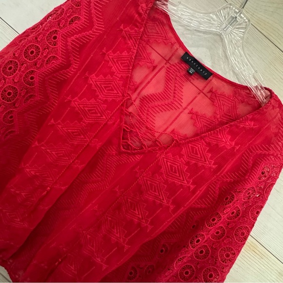 Sanctuary Cheyenne Lace Inset boho Embroidered top  ❤️ - Picture 5 of 7